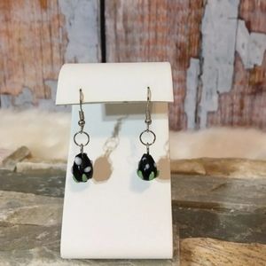 New hand blown glass blackberry earrings